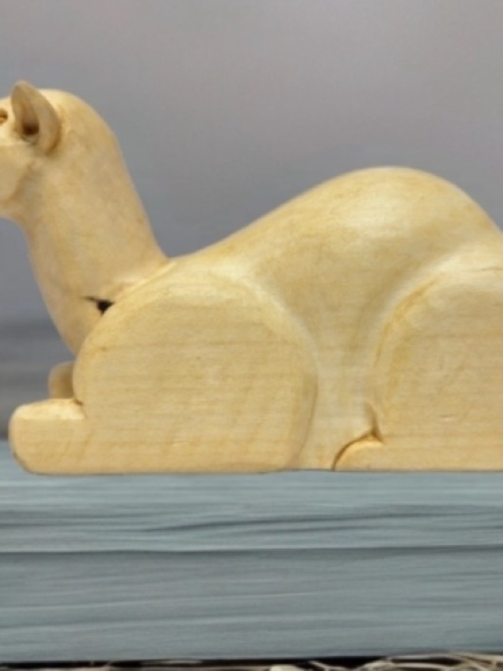 Neutral Cream Wooden Camel Holiday Figurine